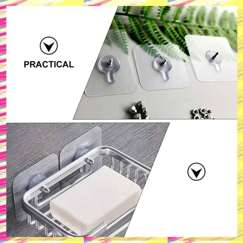 Gancho transparente de montagem na parede gratuito (20 unidades)